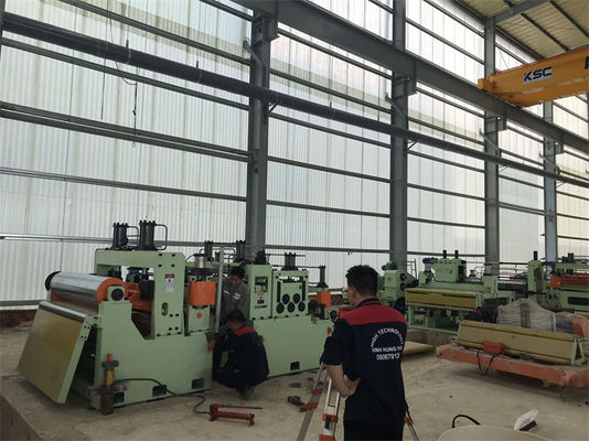 Karbon Çeliği, Paslanmaz Çelik, Alüminyum, Bakır Levha için Bobinden Bobine Metal Dilme Hatları