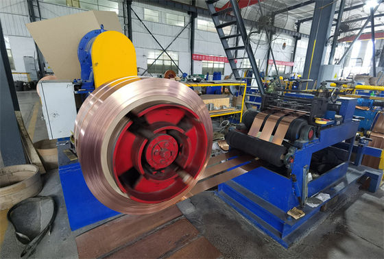 CR Bakır Brass bobin levhası Soğuk vallası sonrası kesme hattı makinesi 0.2 -2.0 X 600